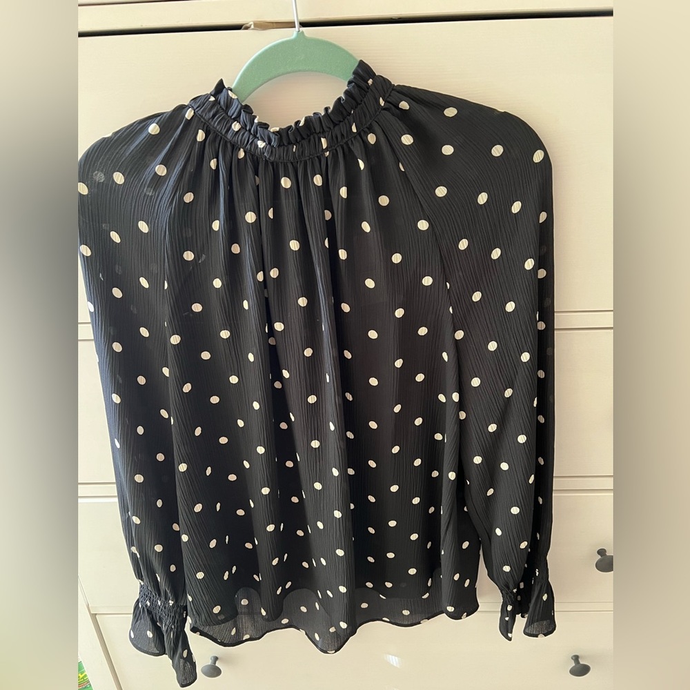 Black Polka Dot Blouse